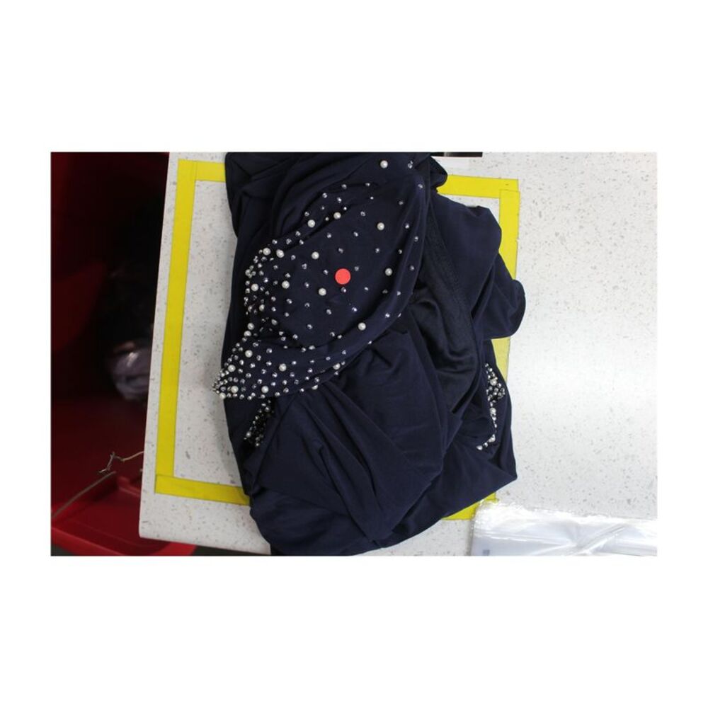 Betsy & Adam Womens Embellished Gown Dress, Blue, 4, DM - Picture 2 of 2